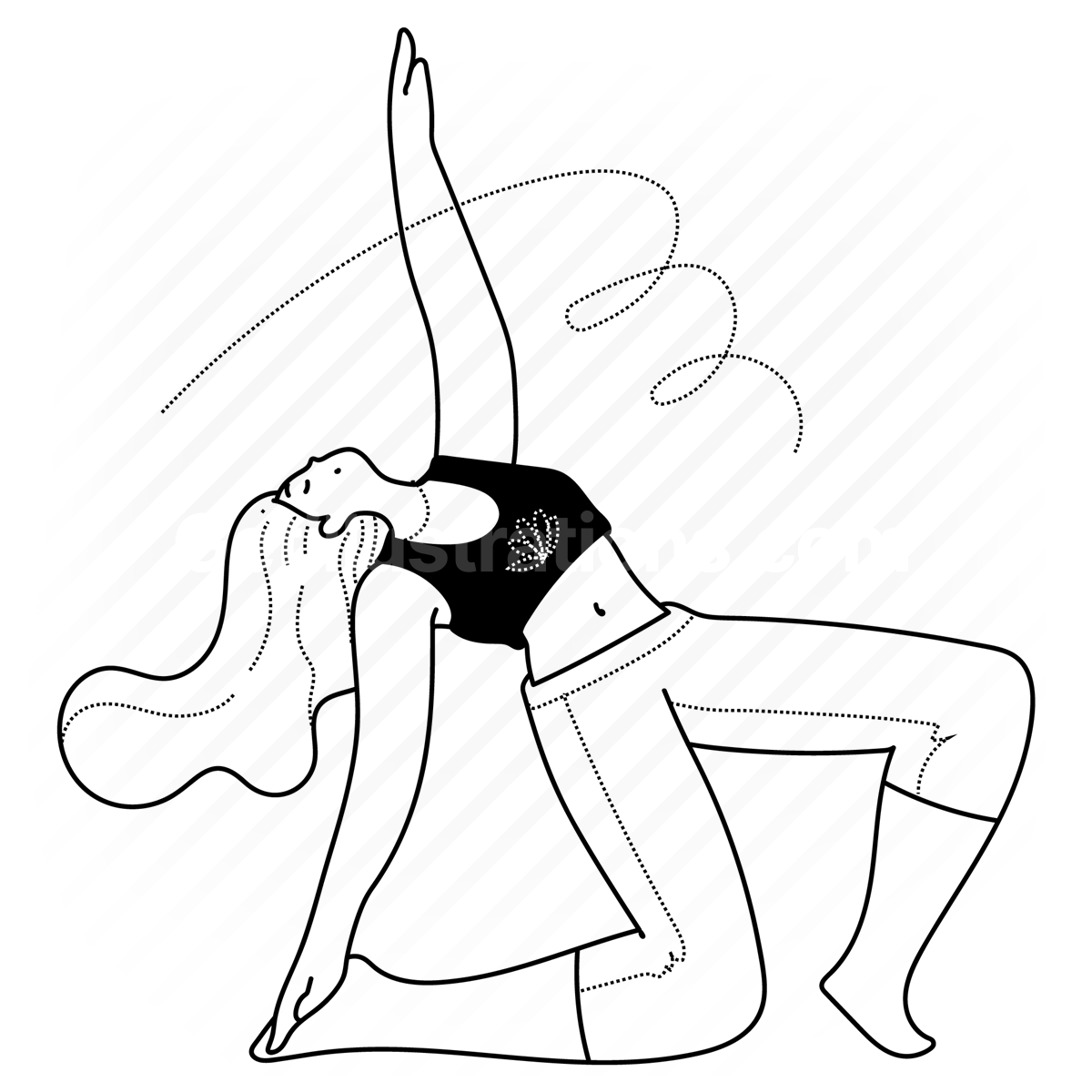 motion, movement, stretch, yoga, pose, woman, people